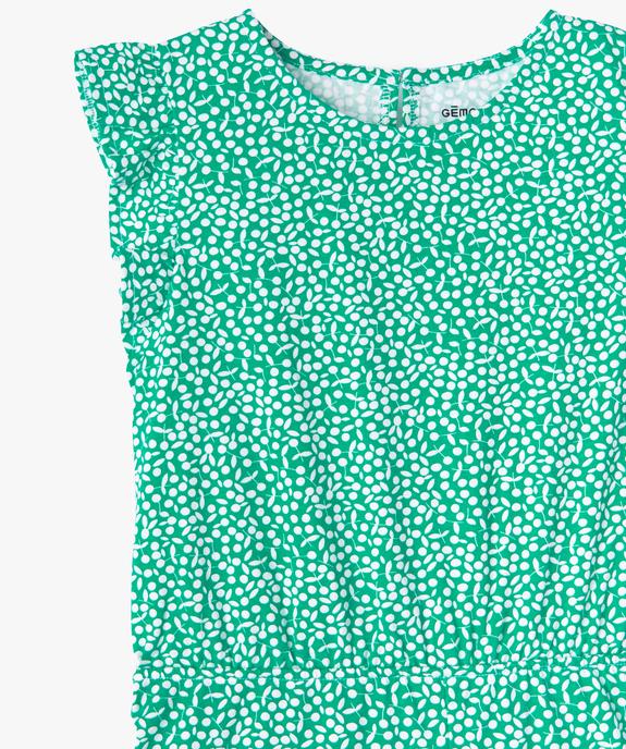 Combishort sans manches en coton imprimé fille vue2 - GEMO (ENFANT) - GEMO