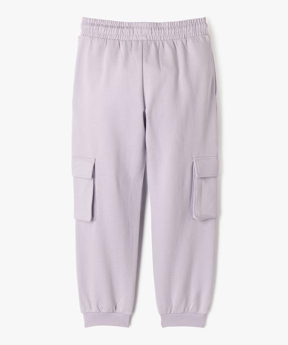 Pantalon de jogging avec poches à rabat fille vue3 - GEMO 4G FILLE - GEMO