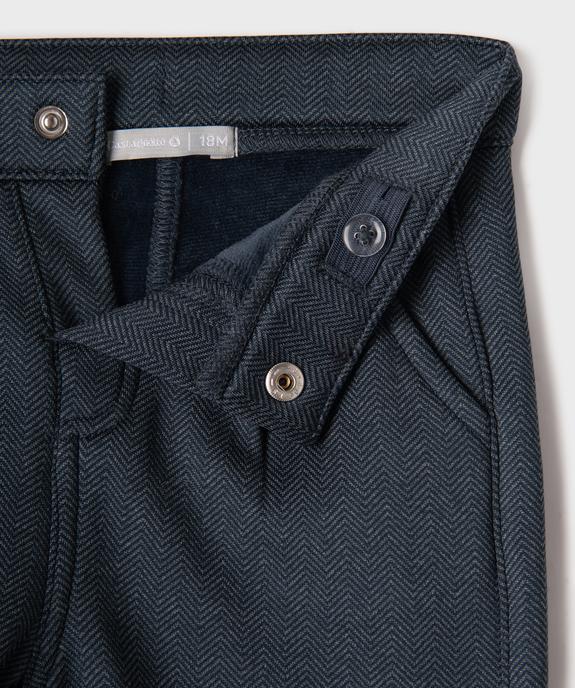 Pantalon à motifs chevrons doublé velours bébé garçon - LuluCastagnette vue2 - LULUCASTAGNETTE - GEMO