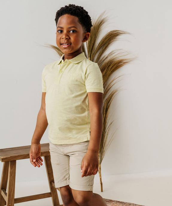 Polo manches courtes brodé garçon vue4 - GEMO (ENFANT) - GEMO