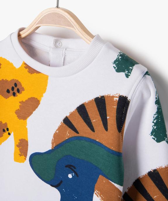Sweat en molleton doux avec motifs bébé garçon vue3 - GEMO(BEBE DEBT) - GEMO