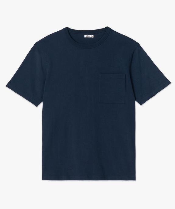 Tee-shirt à manches courtes avec poche poitrine homme vue4 - GEMO 4G HOMME - GEMO