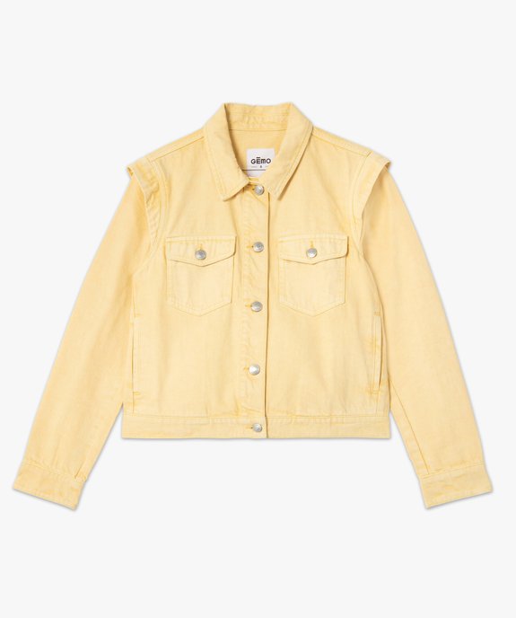 Veste femme en denim à épaulettes vue4 - GEMO(FEMME PAP) - GEMO
