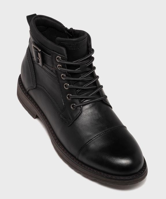 Boots mid-cut à semelle crantée, lacets et zip homme vue6 - MARIO BALDANO - GEMO