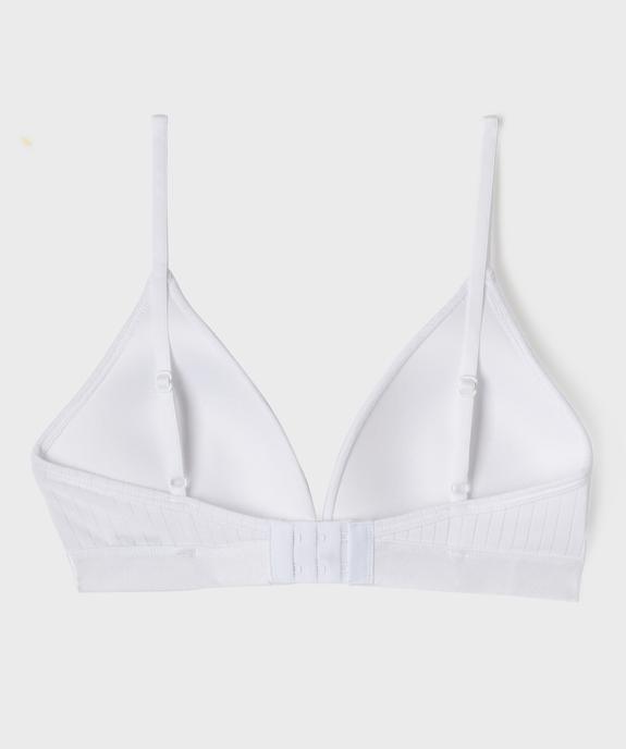 Soutien-gorge triangle à bonnets moussés sans armatures fille vue3 - GEMO 4G FILLE - GEMO