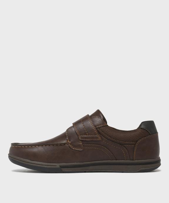 Chaussures confort esprit bateau à scratch homme - G'Flex vue9 - G'FLEX - GEMO