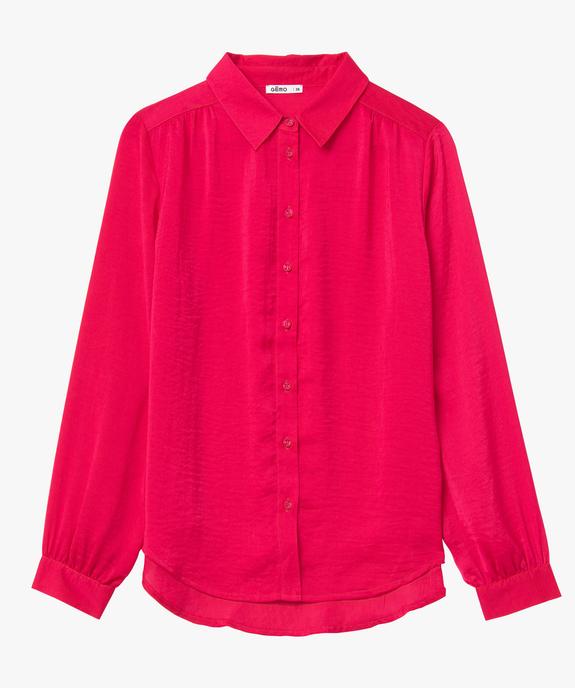 Chemise en satin à manches longues femme vue4 - GEMO 4G FEMME - GEMO