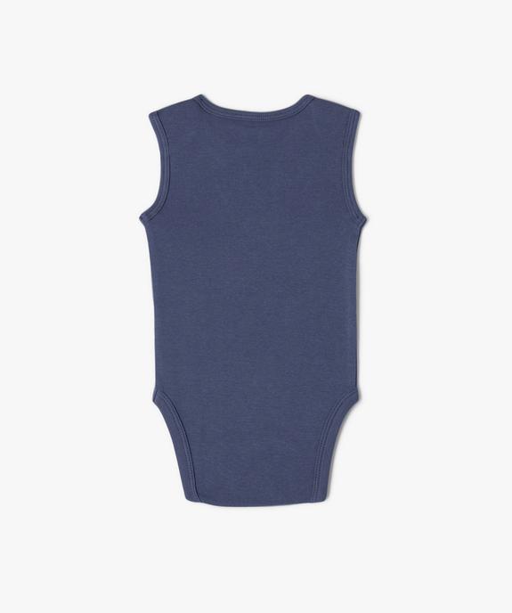 Body sans manches encolure américaine bébé garçon (lot de 3) vue4 - GEMO 4G BEBE - GEMO