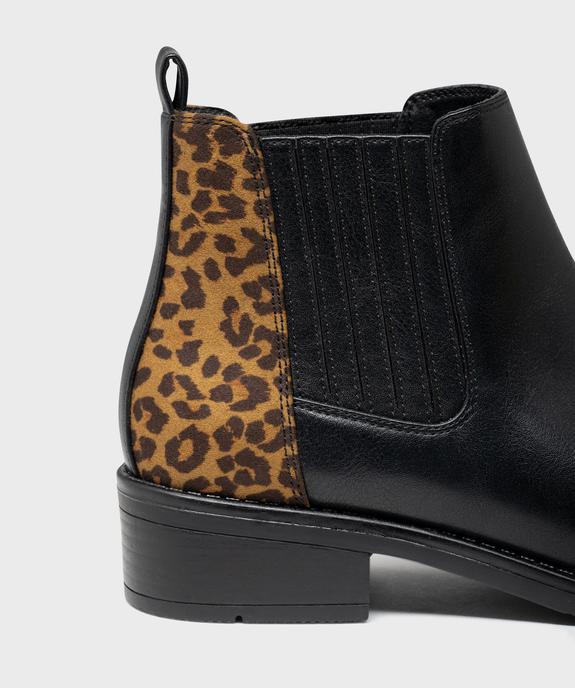Chelsea boots avec empiècement léopard femme - Valentina Baldano vue7 - VALENTINA BALDA - GEMO