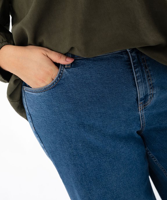 Jean wide leg en coton stretch taille ajustable femme grande taille vue3 - GEMO 4G GT - GEMO
