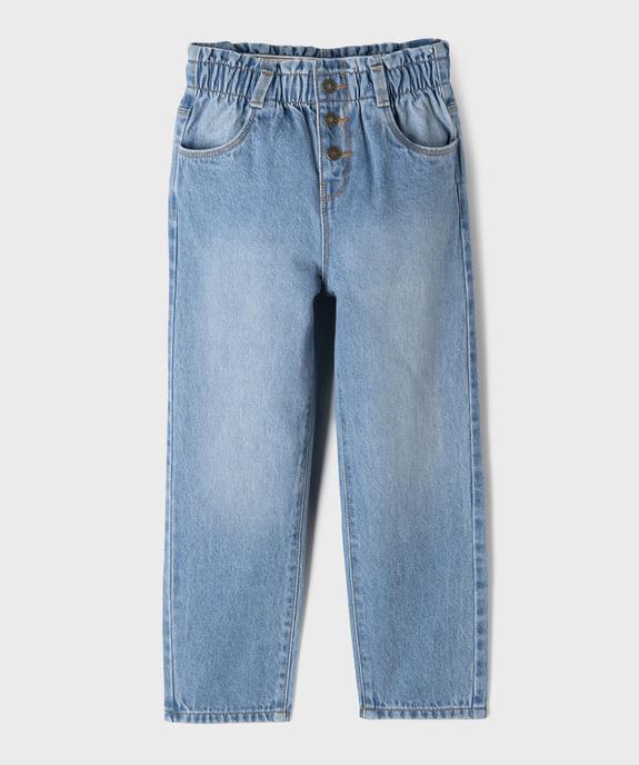Jean Slouchy avec taille ajustable fille vue1 - GEMO (ENFANT) - GEMO