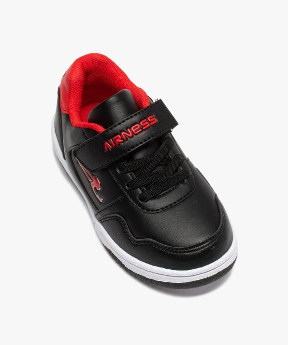 Baskets garçon bicolores à lacets et scratch - Airness vue5 - AIRNESS - GEMO
