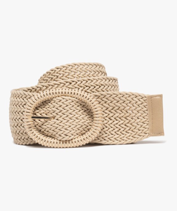 Ceinture tressée avec large boucle femme vue1 - GEMO (ACCESS) - GEMO