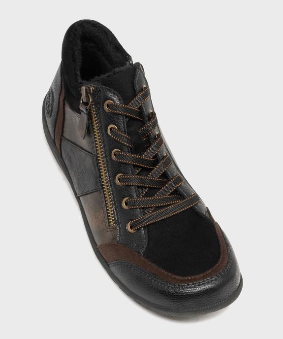 Boots fourrées à bout carré confortable femme vue5 - SOFTRELAX - GEMO