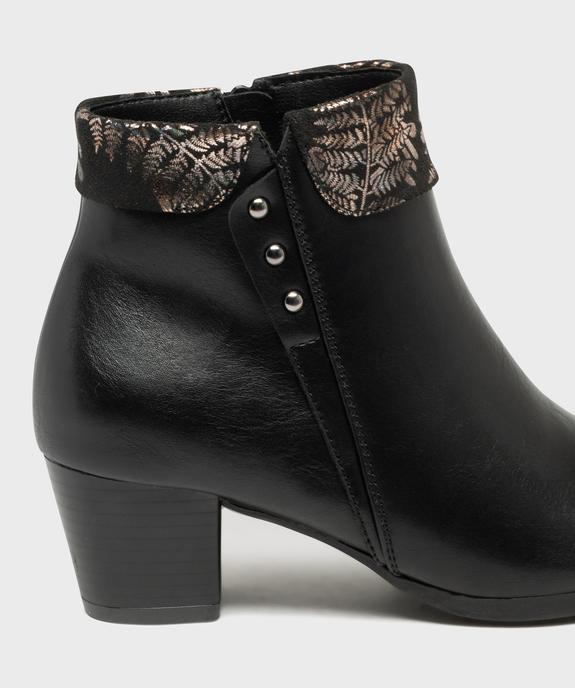 Bottines à talon spéciales confort avec col scintillant femme vue6 - G'FLEX GEMO FOR GOOD - GEMO