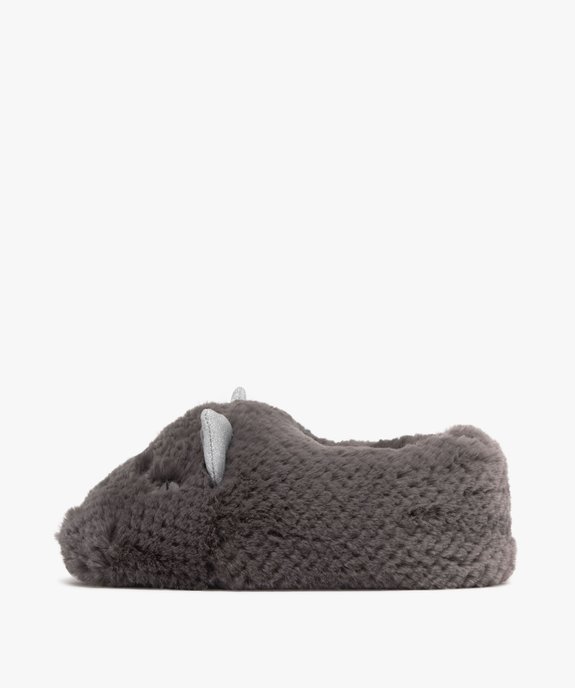 Chaussons fille en volume avec oreilles de chat pailletées vue3 - GEMO (ENFANT) - GEMO