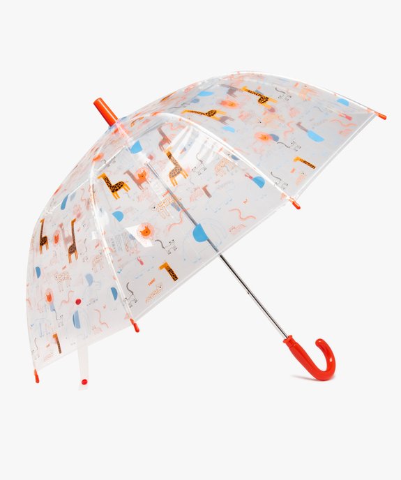 Parapluie enfant transparent imprimé animaux de la jungle vue1 - GEMO (ACCESS) - GEMO