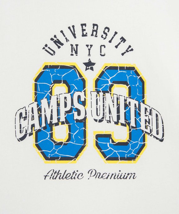 Tee-shirt fille ample à manches courtes avec inscription patinée  –  Camps United vue4 - CAMPS UNITED - GEMO