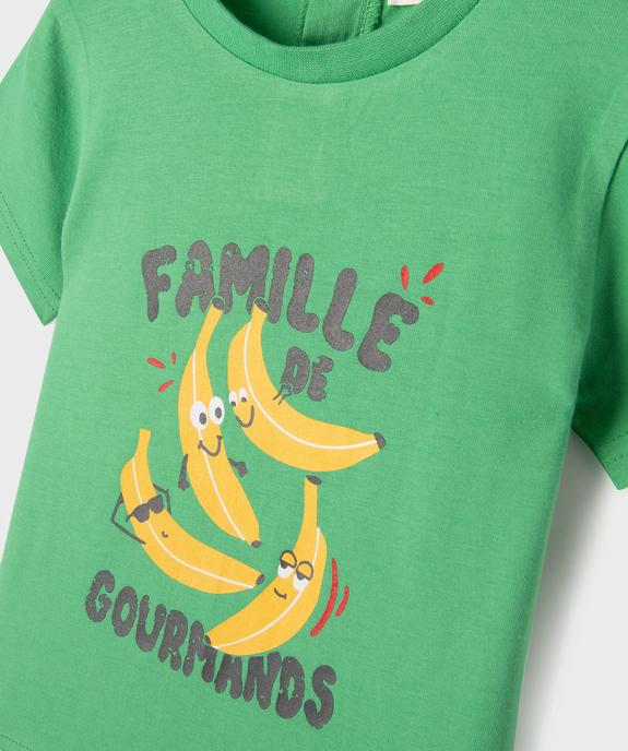 Tee-shirt manches courtes avec motif humoristique bébé garçon vue2 - GEMO 4G BEBE - GEMO