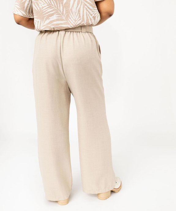 Pantalon fluide coupe large femme grande taille vue3 - GEMO (G TAILLE) - GEMO