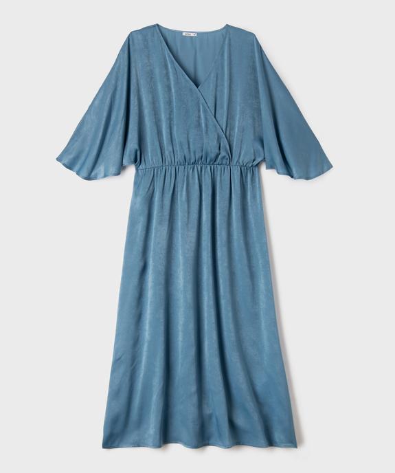 Robe longue en voile satiné à encolure cache-cœur femme grande taille vue5 - GEMO (G TAILLE) - GEMO