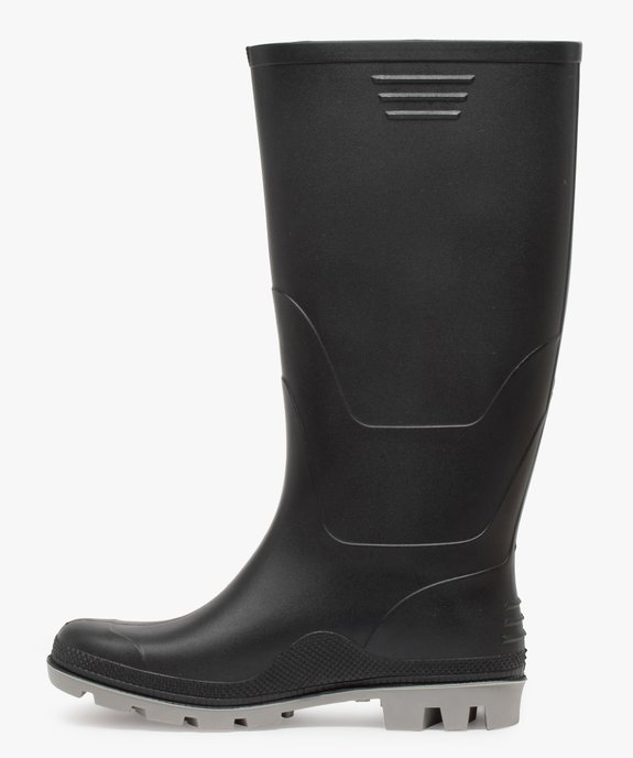 Bottes de pluie homme à semelle crantée contrastée vue3 - URBAN STEPS - GEMO