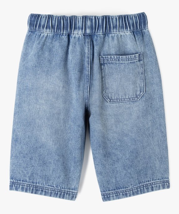Bermuda garçon en denim avec ceinture élastique - Camps United vue4 - CAMPS UNITED - GEMO