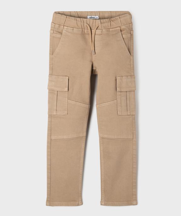 Pantalon cargo 6 poches garçon vue3 - GEMO (ENFANT) - GEMO