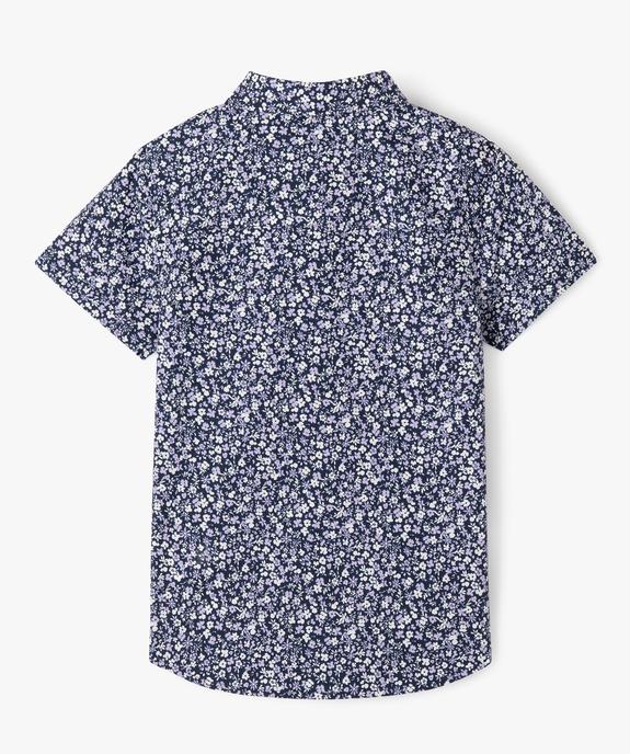 Chemise à manches courtes fleurie et noeud papillon amovible garçon vue5 - GEMO (ENFANT) - GEMO