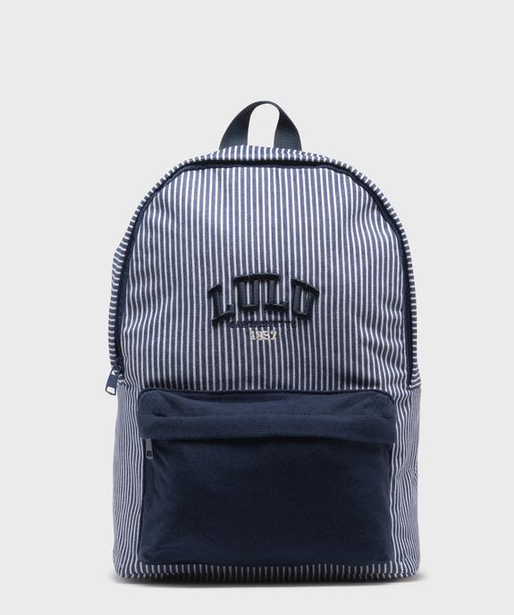 Sac à dos en toile à rayures enfant - LuluCastagnette vue2 - LULUCASTAGNETTE - GEMO