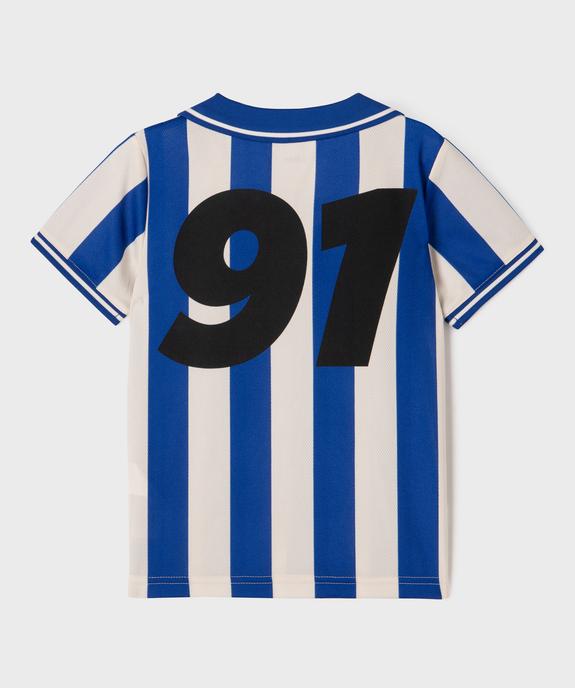 Tee-shirt manches courtes en maille style maillot de foot garçon vue4 - GEMO (ENFANT) - GEMO