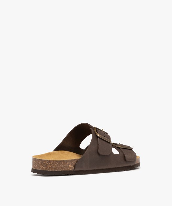 Sandales mules confort en cuir 2 brides homme vue4 - TANEO GEMO FOR GOOD - GEMO
