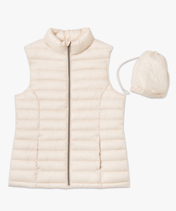 Doudoune sans manches avec col montant femme vue4 - GEMO 4G FEMME - GEMO