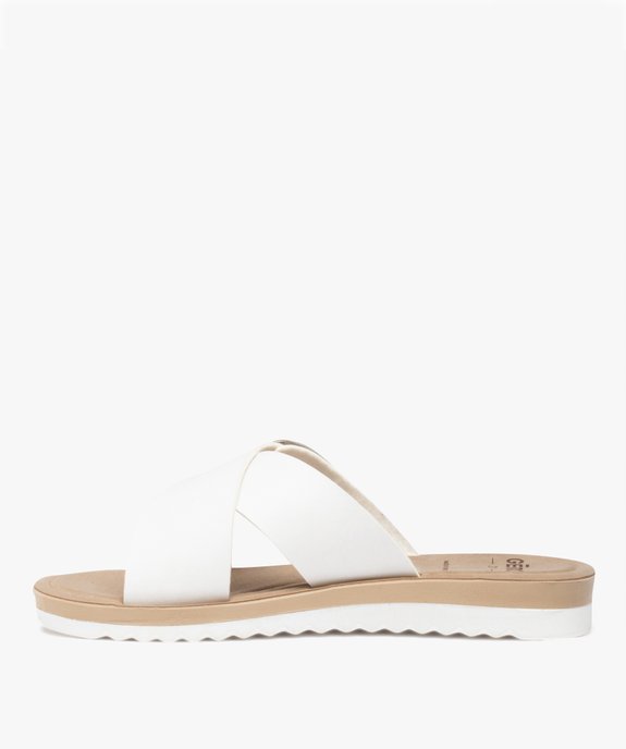 Mules femme plates à brides épaisses et à boucle vue3 - GEMO (CONFORT) - GEMO