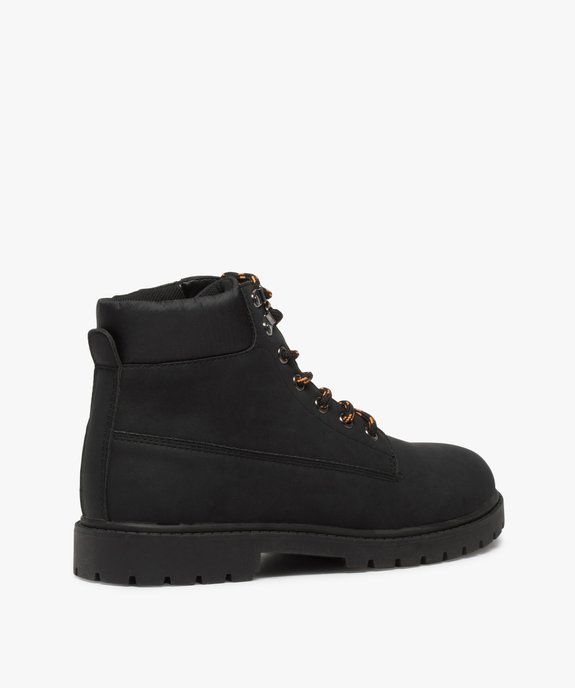 Boots homme à semelle crantée et lacets - Les Supaires à lacets bicolores vue4 - GEMO (CASUAL) - GEMO