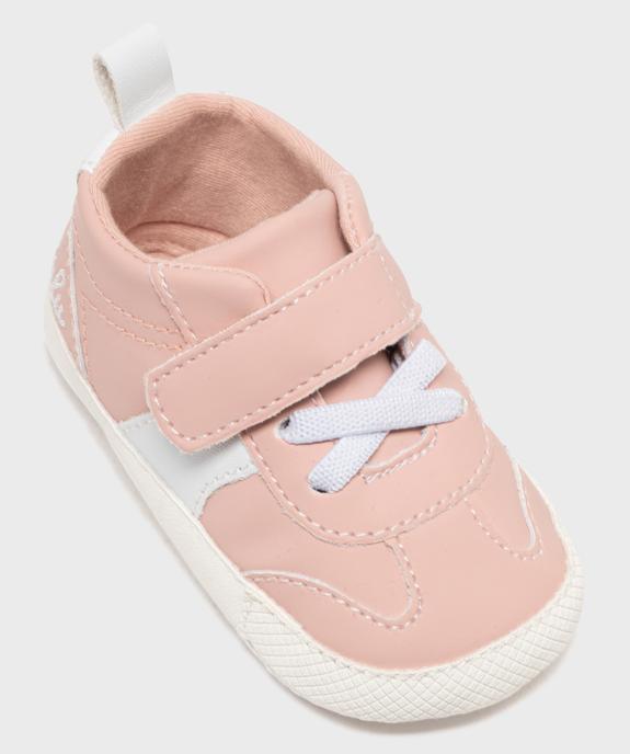 Chaussons de naissance look sneakers bébé - LuluCastagnette vue6 - LULU CASTAGNETTE G4G D - GEMO
