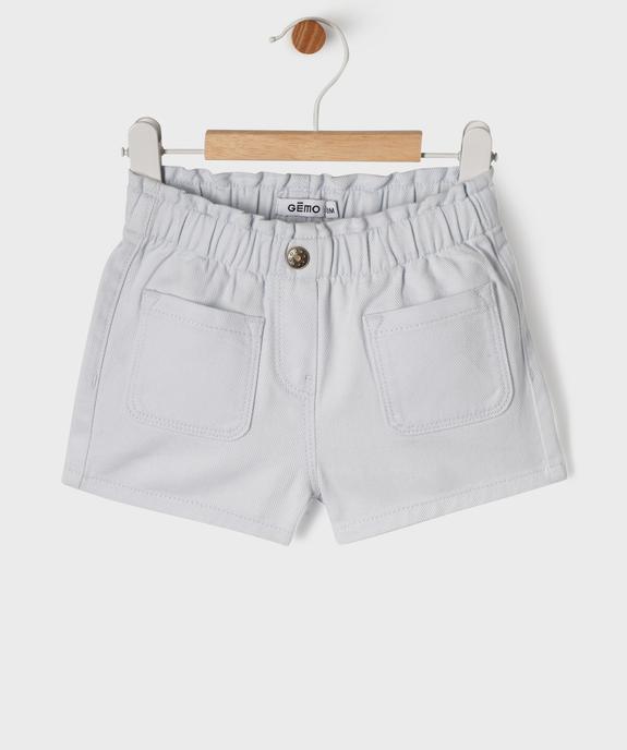 Short en twill de coton bébé fille vue1 - GEMO(BEBE DEBT) - GEMO