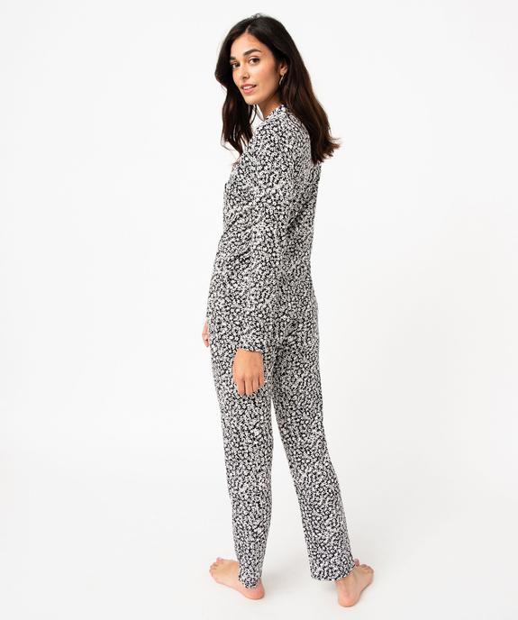 Pyjama deux pièces en viscose femme : chemise et pantalon vue3 - GEMO 4G FEMME - GEMO
