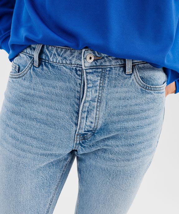 Jean droit en denim délavé homme vue2 - GEMO 4G HOMME - GEMO