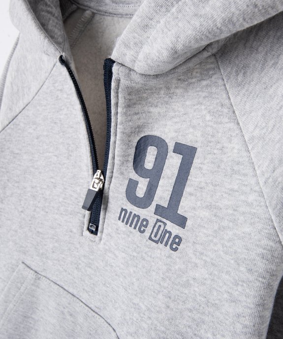 Sweat à capuche avec col zippé garçon vue2 - GEMO (ENFANT) - GEMO