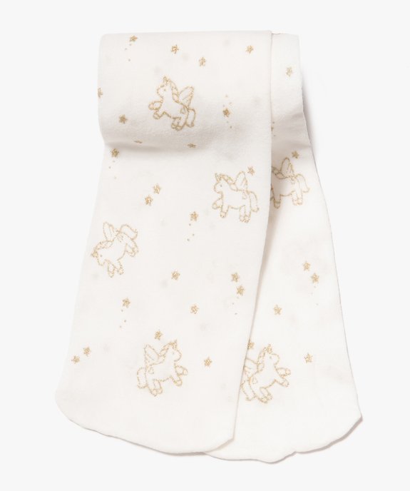 Collant bébé fille avec motifs licornes et étoiles pailletées  vue1 - GEMO(BEBE DEBT) - GEMO