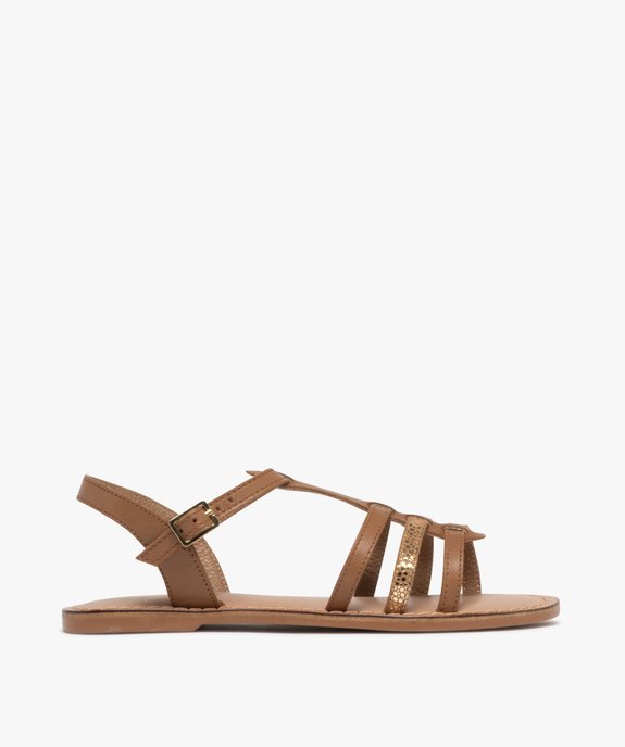 Sandales en cuir multibrides fille vue1 - LOVELY WINGS GEMO FOR GOOD - GEMO