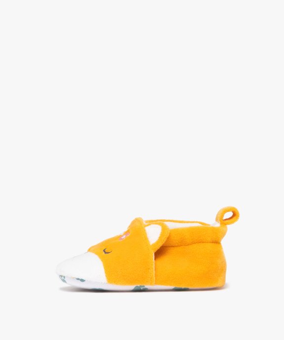 Chaussons de naissance bébé fille renard en velours vue3 - LITTLE LOVE - GEMO