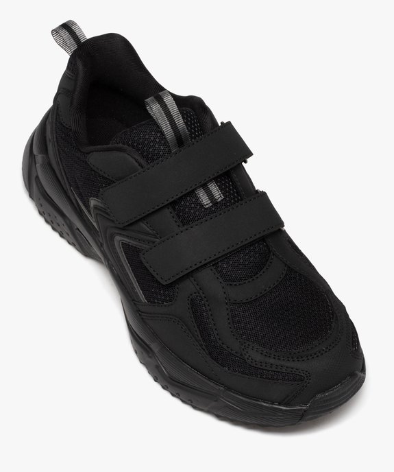 Baskets homme unies en mesh et à scratch style jogger vue5 - 5 MILES - GEMO