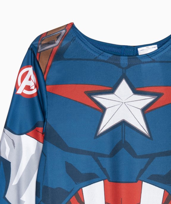 Déguisement enfant Captain America - Marvel (2 pièces : costume + cagoule masque) vue3 - MARVEL - GEMO