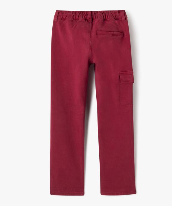 Pantalon cargo en toile garçon vue3 - CAMPS - GEMO