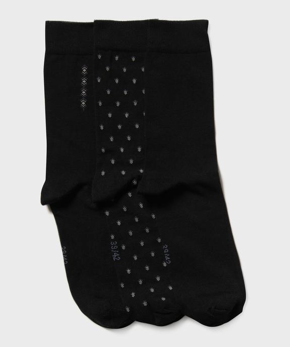 Chaussettes hautes à motifs homme (lot de 3) vue1 - GEMO(HOMWR HOM) - GEMO