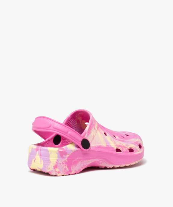Sabots souples fille dessus perforé tie and dye vue4 - GEMO (ENFANT) - GEMO