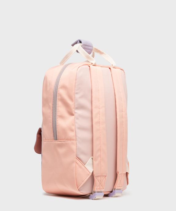 Sac à dos tricolore en toile fille  vue2 - GEMO (ENFANT) - GEMO