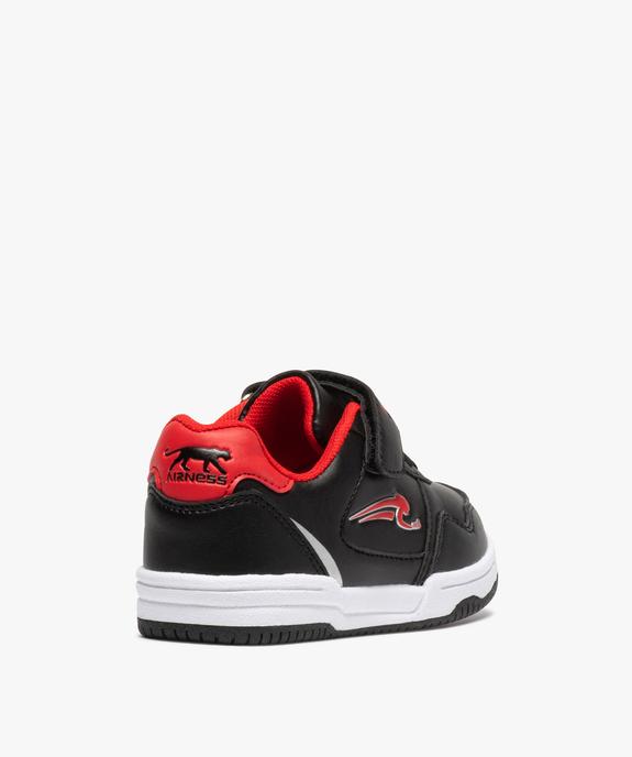 Baskets garçon bicolores à lacets et scratch - Airness vue4 - AIRNESS - GEMO